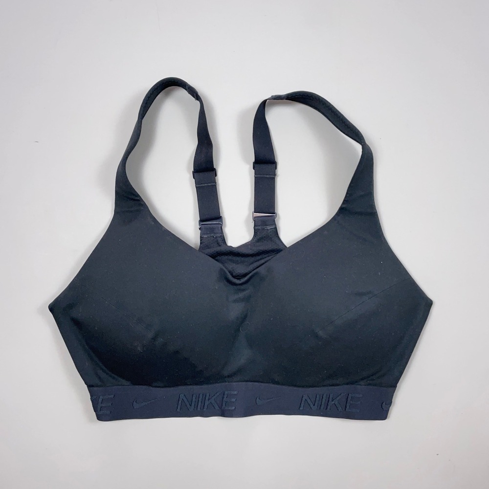 Nike Alpha High Support Padded Sports Bra Black Adjustable Straps Womens Medium
